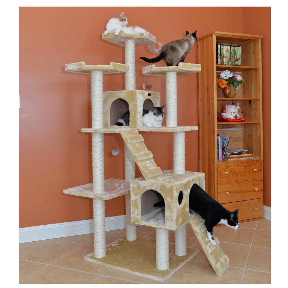 Armarkat Cat Bed Model C27CZS/MH           Earth Brown & Beige. Picture 4