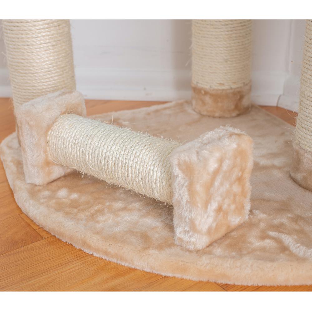 74 " H Press Wood Real Wood Cat Tree With Cured Sisal Posts For Scratching. Picture 3