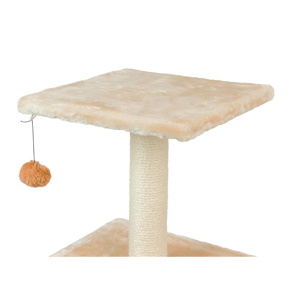ArmarkatReal Wood Cat Tree With Condo And Scratch Post 42 Height Beige A4201. Picture 7