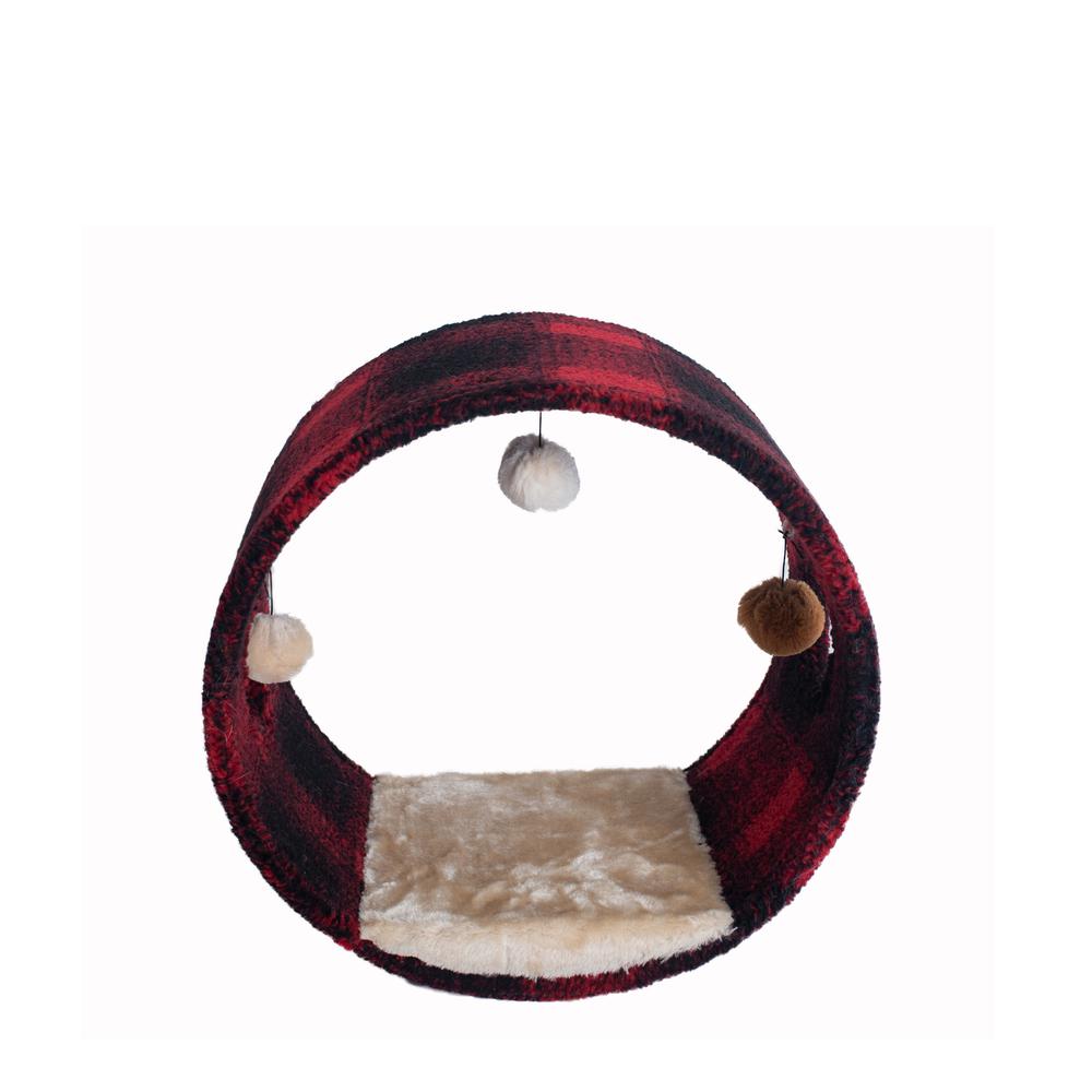 Armarkat B1201 Real Wood Cat Hideaway Tunnel, Scotch Plaid. Picture 2