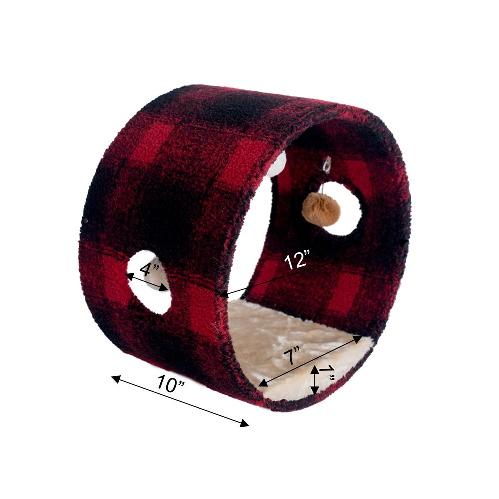 Armarkat B1201 Real Wood Cat Hideaway Tunnel, Scotch Plaid. Picture 8