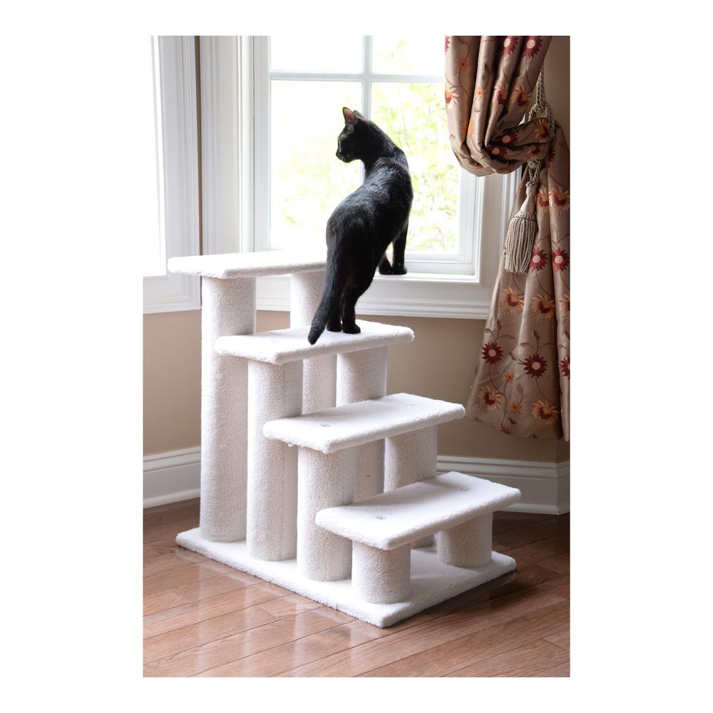 4 Steps Real Wood Ramp For Dogs, Cats, Cat Step Stairs Ramp. Picture 5
