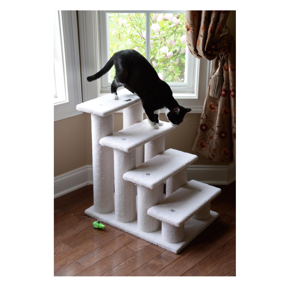4 Steps Real Wood Ramp For Dogs, Cats, Cat Step Stairs Ramp. Picture 6