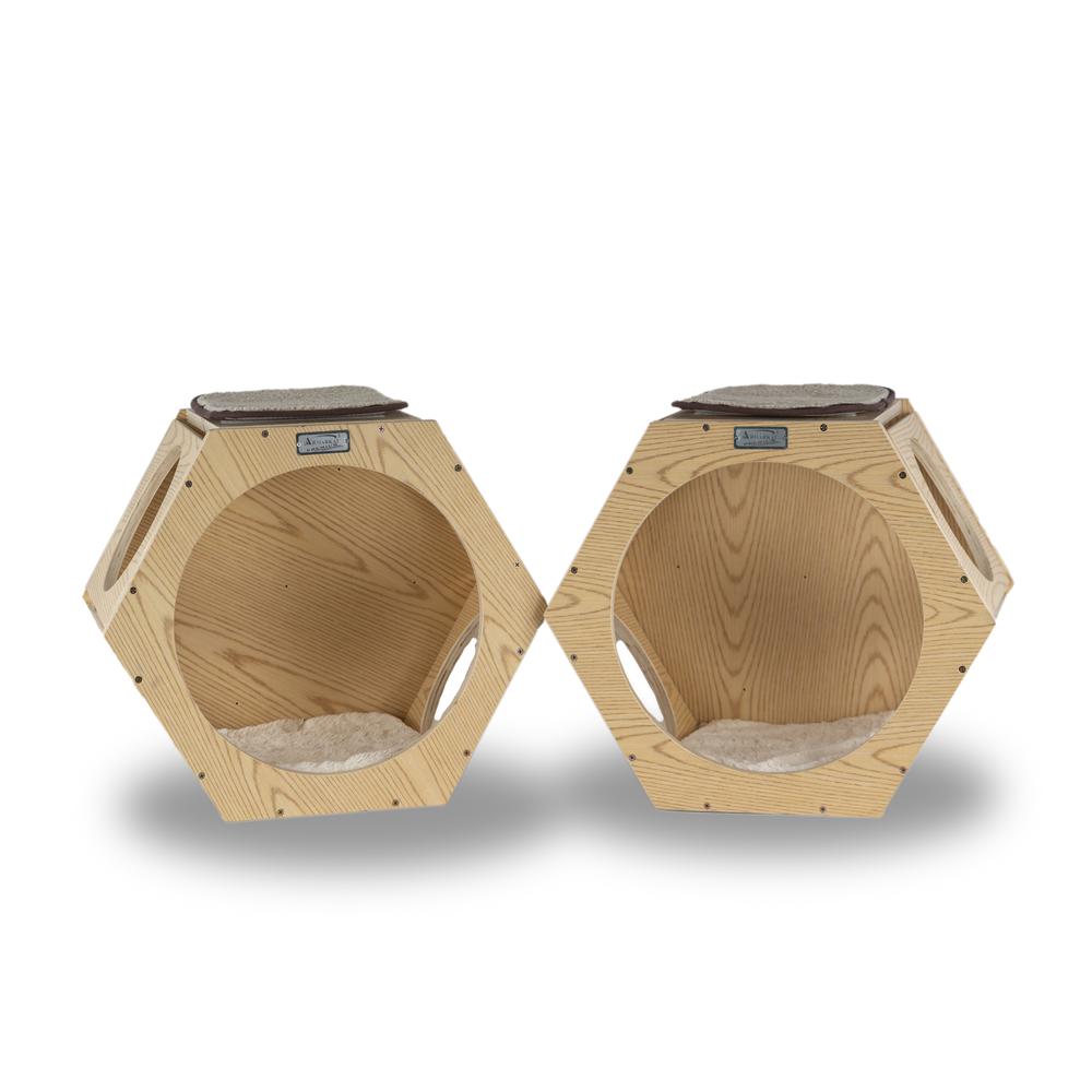 Armarkat Real Wood Wall Series: Set of Two Natural Wood Wall Tree Additions W2107A. Picture 1