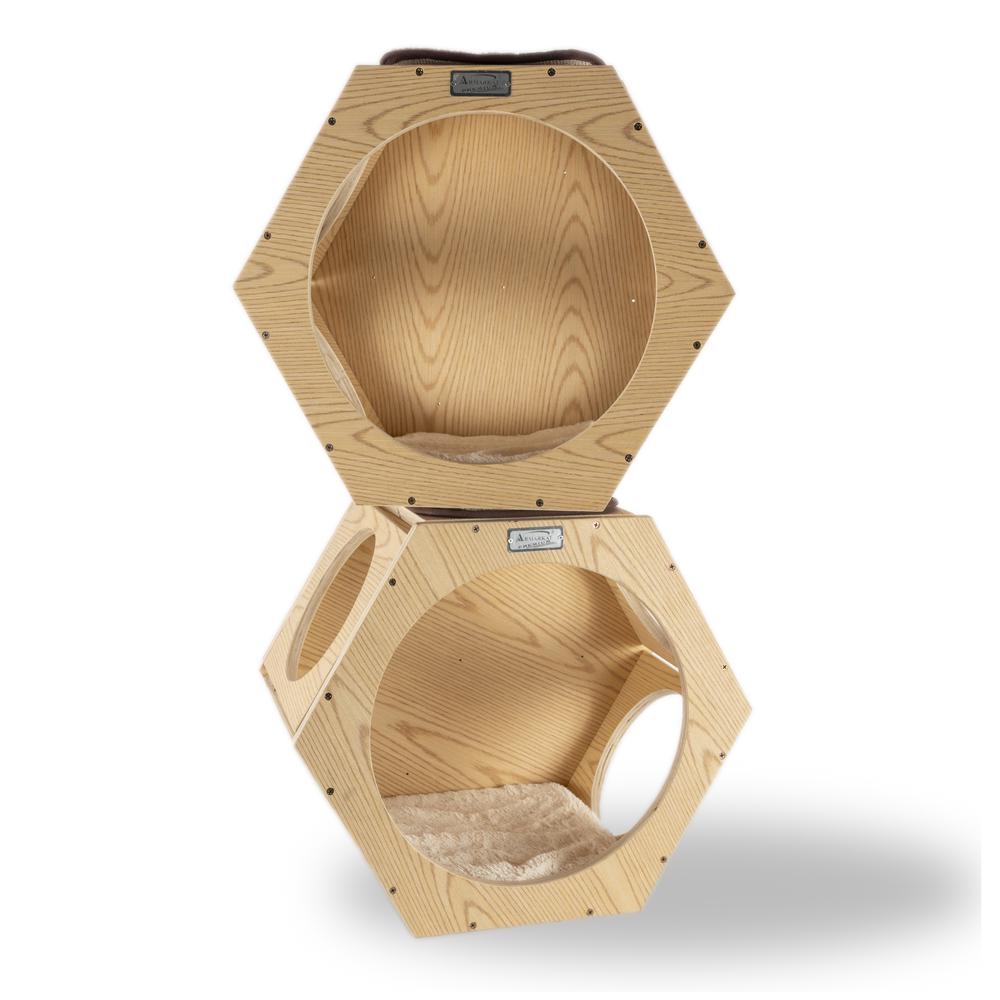 Armarkat Real Wood Wall Series: Set of Two Natural Wood Wall Tree Additions W2107A. Picture 2