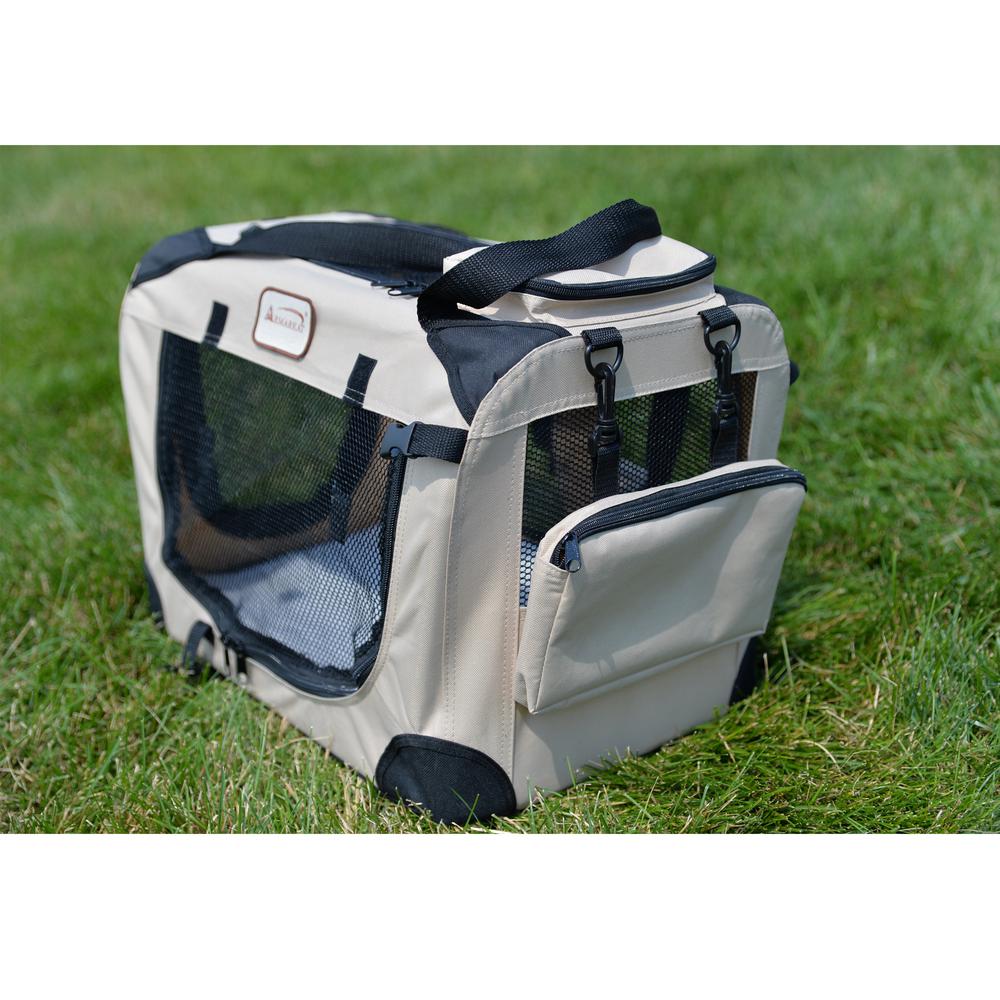 Pet Carrier Beige,Multiple Pockets. Picture 5