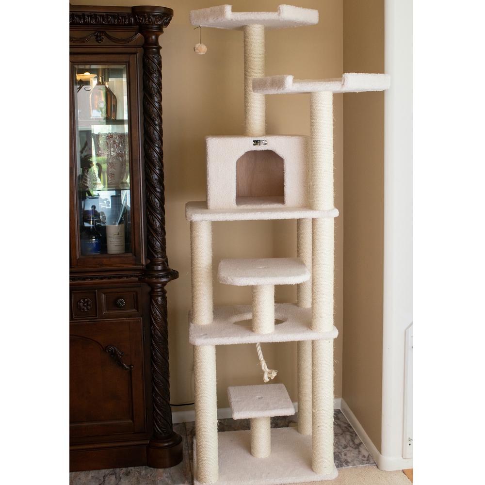 Real Wood Cat Tree In Ivory, Jackson Galaxy Approved, Six Levels. Picture 5