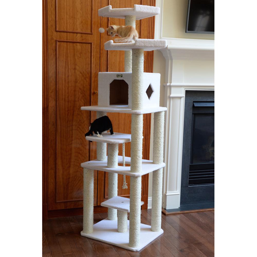 Real Wood Cat Tree In Ivory, Jackson Galaxy Approved, Six Levels. Picture 6