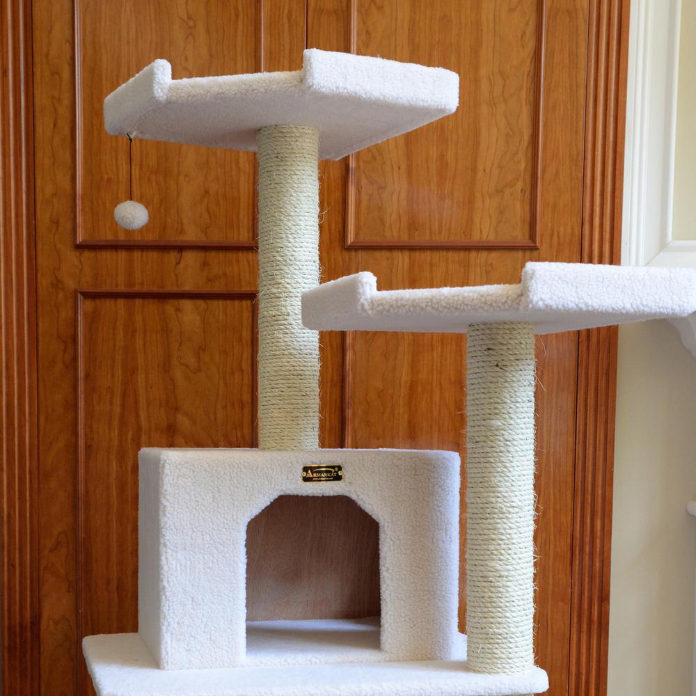 Real Wood Cat Tree In Ivory, Jackson Galaxy Approved, Six Levels. Picture 7