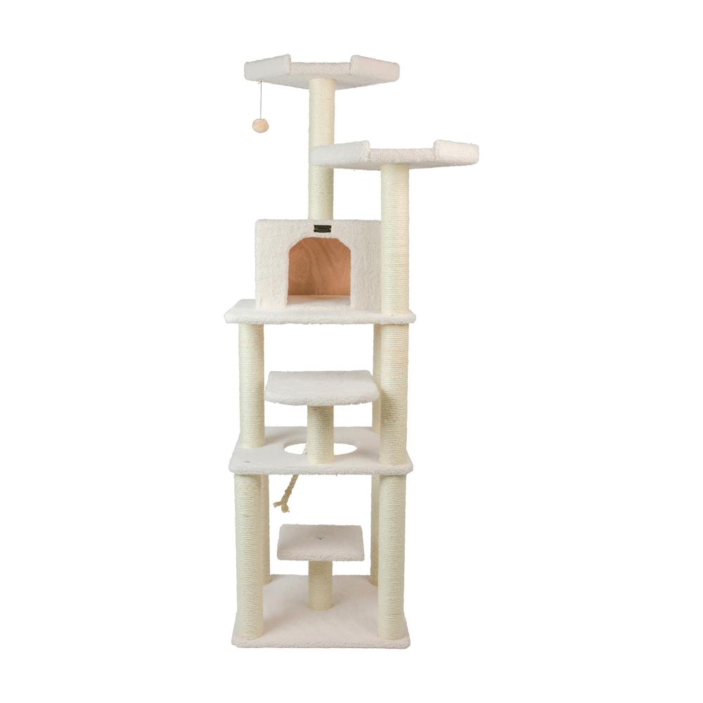 Real Wood Cat Tree In Ivory, Jackson Galaxy Approved, Six Levels. Picture 8