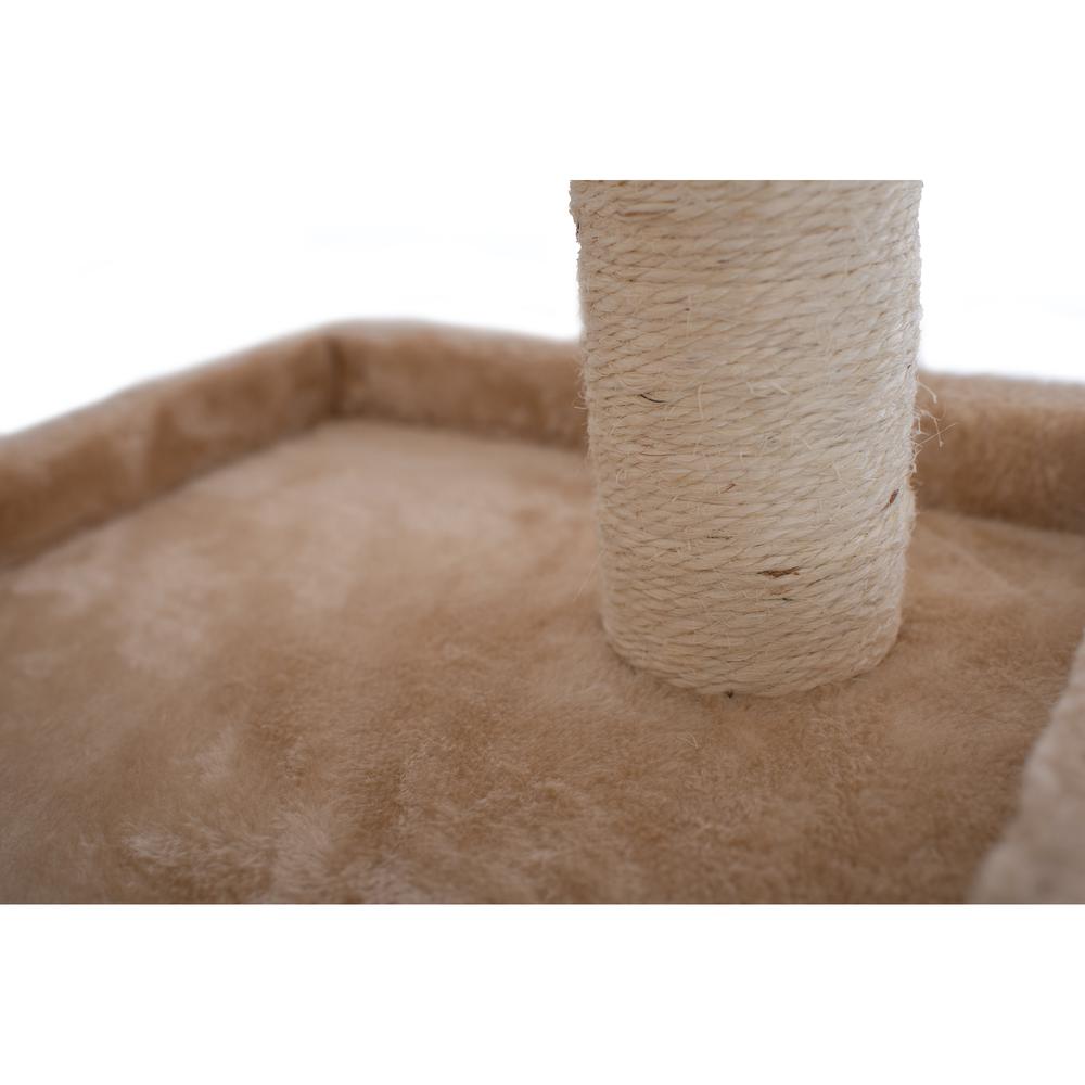 GleePet GP78571021 57-Inch Real Wood Cat Tree In Beige With Two-Door Condo. Picture 10