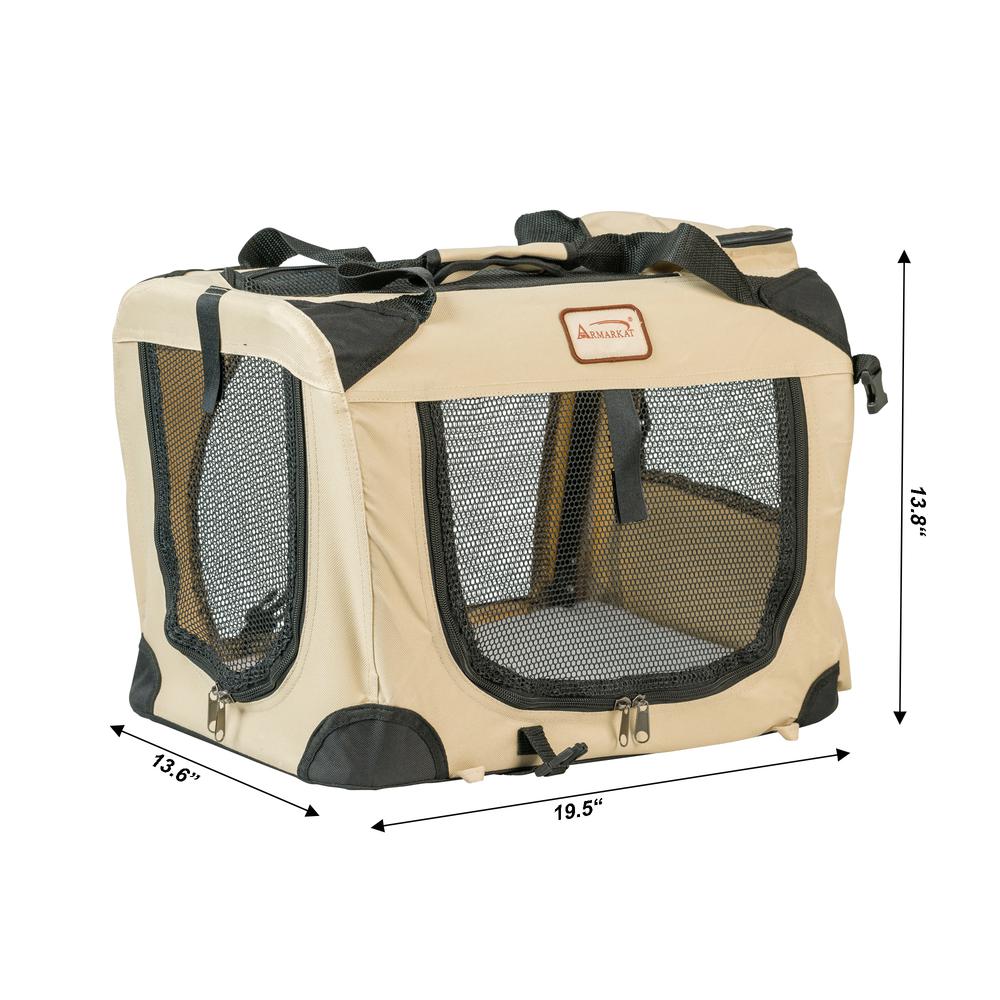 Pet Carrier Beige,Multiple Pockets. Picture 10