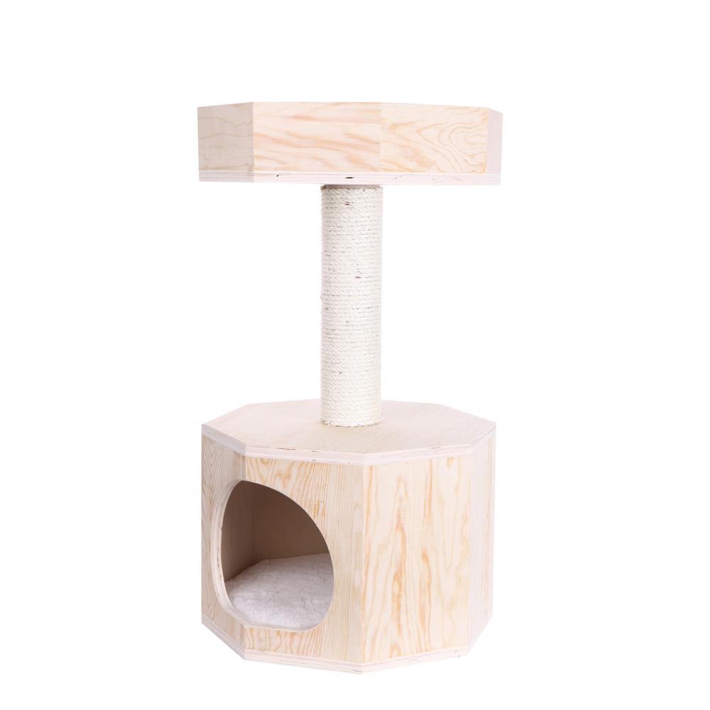 Armarkat Premium Scots Pine 29-Inch Real Wood Cat Tree with Perch and Condo. Picture 2