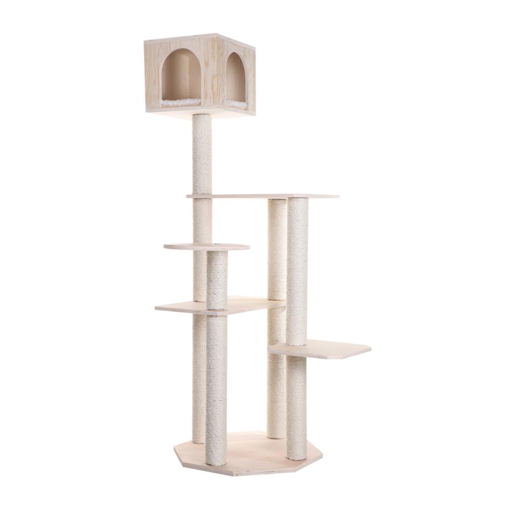 Armarkat Real Wood Premium Scots Pine 69-Inch Cat Tree with Five Levels, Perch, Condo. Picture 7