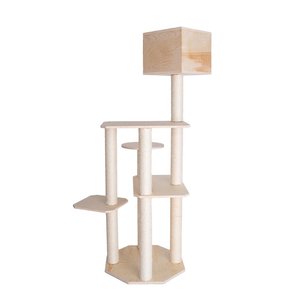 Armarkat Real Wood Premium Scots Pine 69-Inch Cat Tree with Five Levels, Perch, Condo. Picture 6