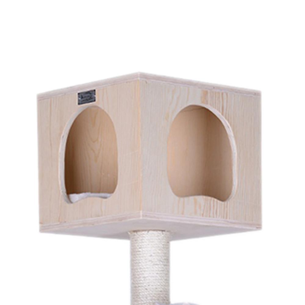 Armarkat Real Wood Premium Scots Pine 85-Inch Cat Tree with Five Levels, Two Condos. Picture 6