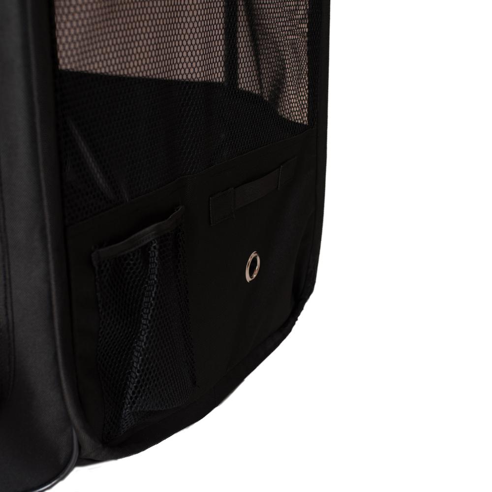 Portable Pet Playpen In Black And Red Combo Medium. Picture 10