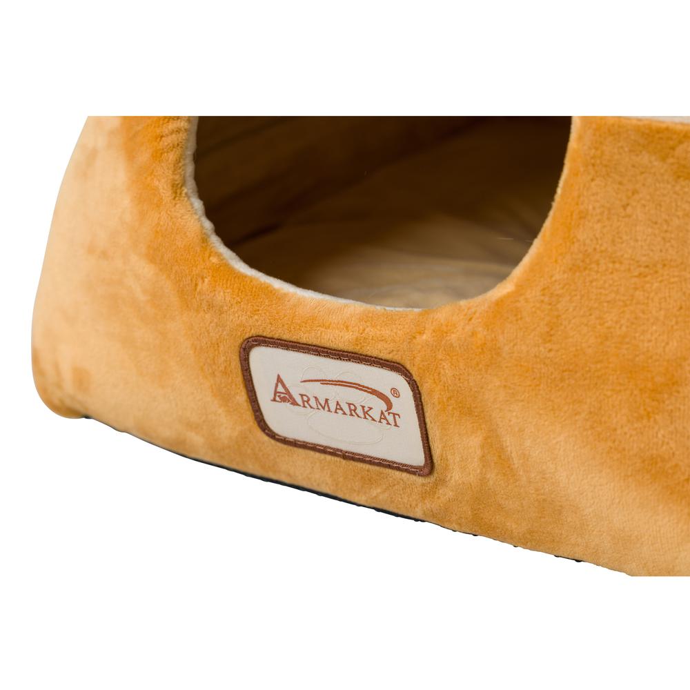 Armarkat 2-In-1 Cat Bed Cave Shape And cuddle Pet Bed, Brown/Beige. Picture 10