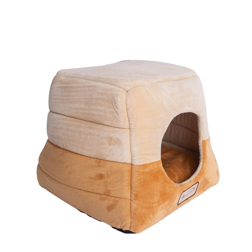 Armarkat 2-In-1 Cat Bed Cave Shape And cuddle Pet Bed, Brown/Beige. Picture 13