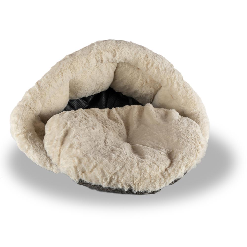 Armarkat Cozy Cat Bed in Beige and Gray C105HHS/MB. Picture 7