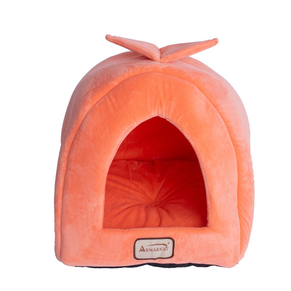 Armarkat Cat Bed Model C10HCS/MB          Orange and Ivory. Picture 5