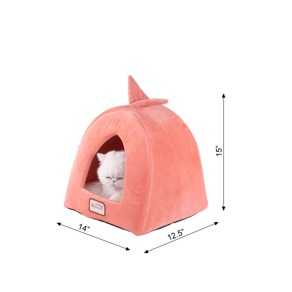 Armarkat Cat Bed Model C10HCS/MB          Orange and Ivory. Picture 6