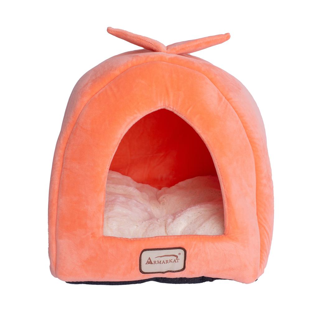 Armarkat Cat Bed Model C10HCS/MB          Orange and Ivory. Picture 9