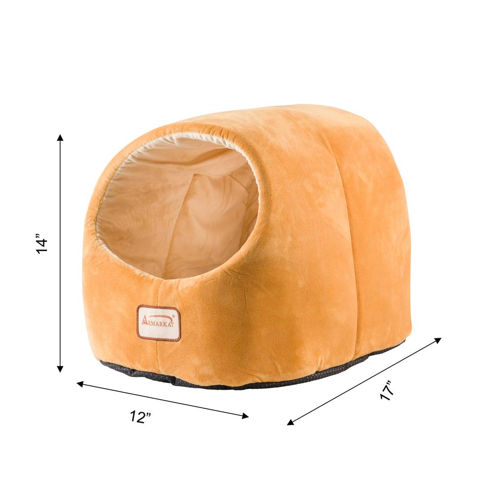 Cat Bed Brown & Ivory. Picture 6