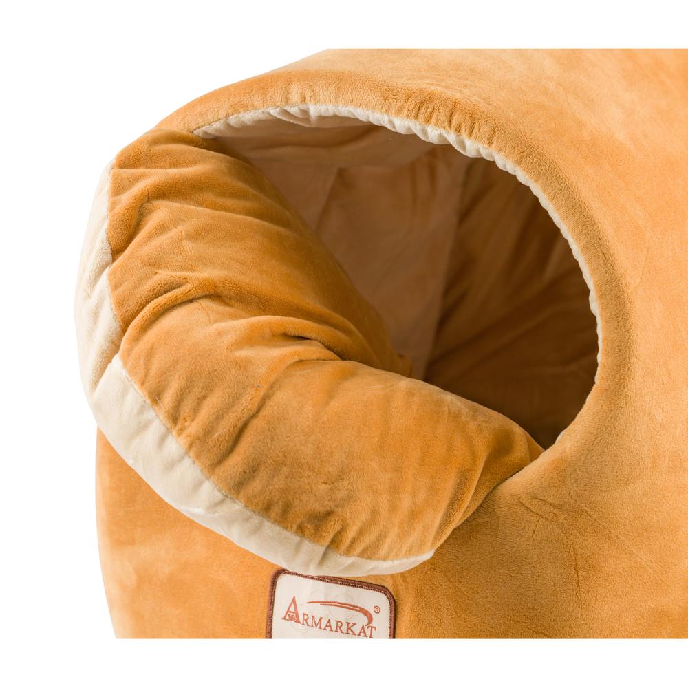 Cat Bed Brown & Ivory. Picture 8