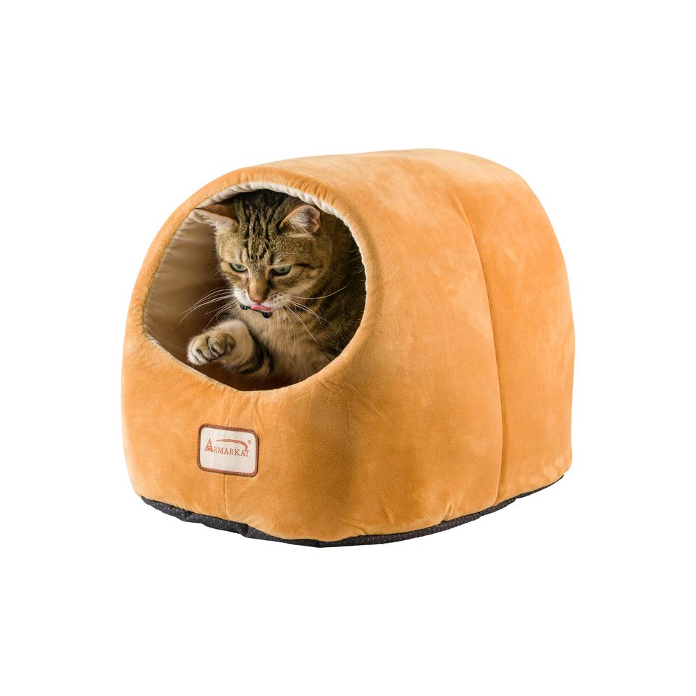 Cat Bed Brown & Ivory. Picture 9