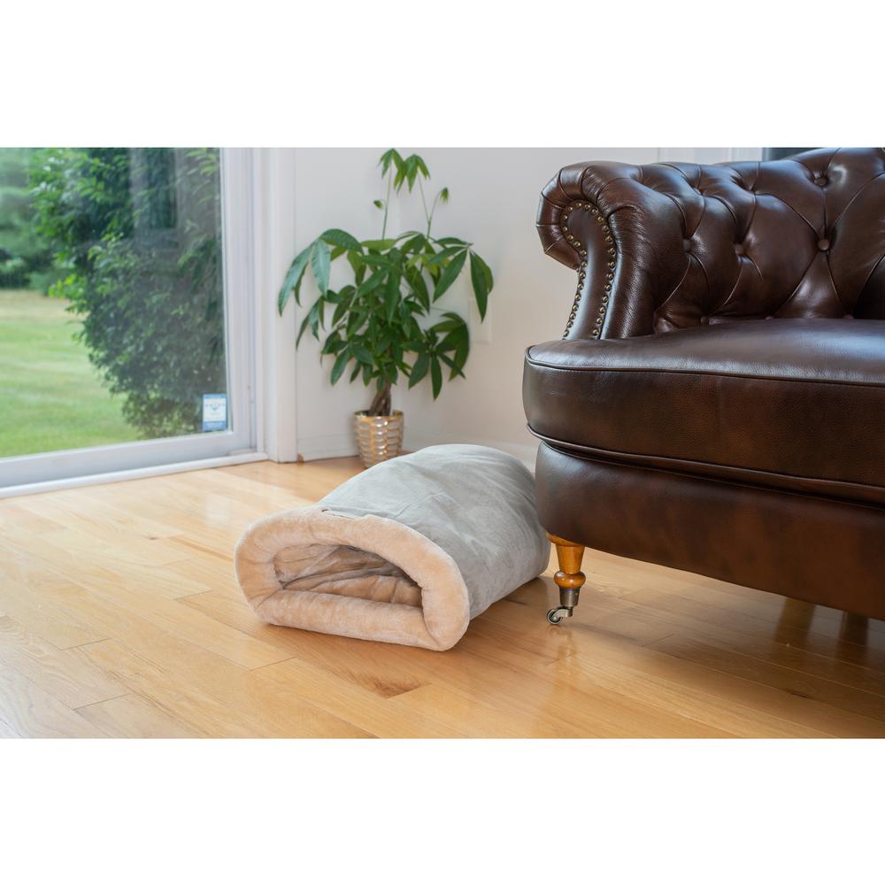 Cat Bed Sage Green & Beige. Picture 4