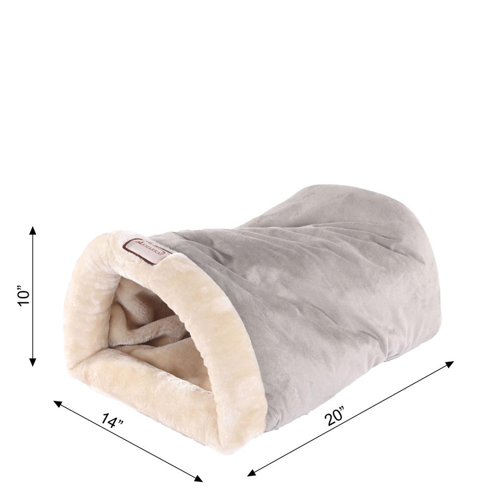 Cat Bed Sage Green & Beige. Picture 6