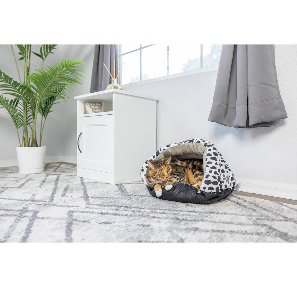 Armarkat Cat Bed Model C19HZY/HL              Sage Green Paw Print Pattern. Picture 6