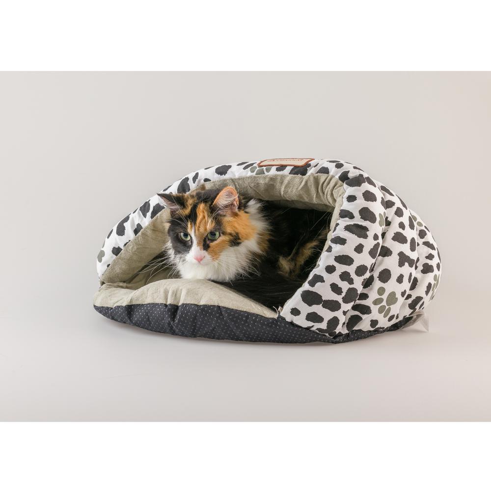 Armarkat Cat Bed Model C19HZY/HL              Sage Green Paw Print Pattern. Picture 7