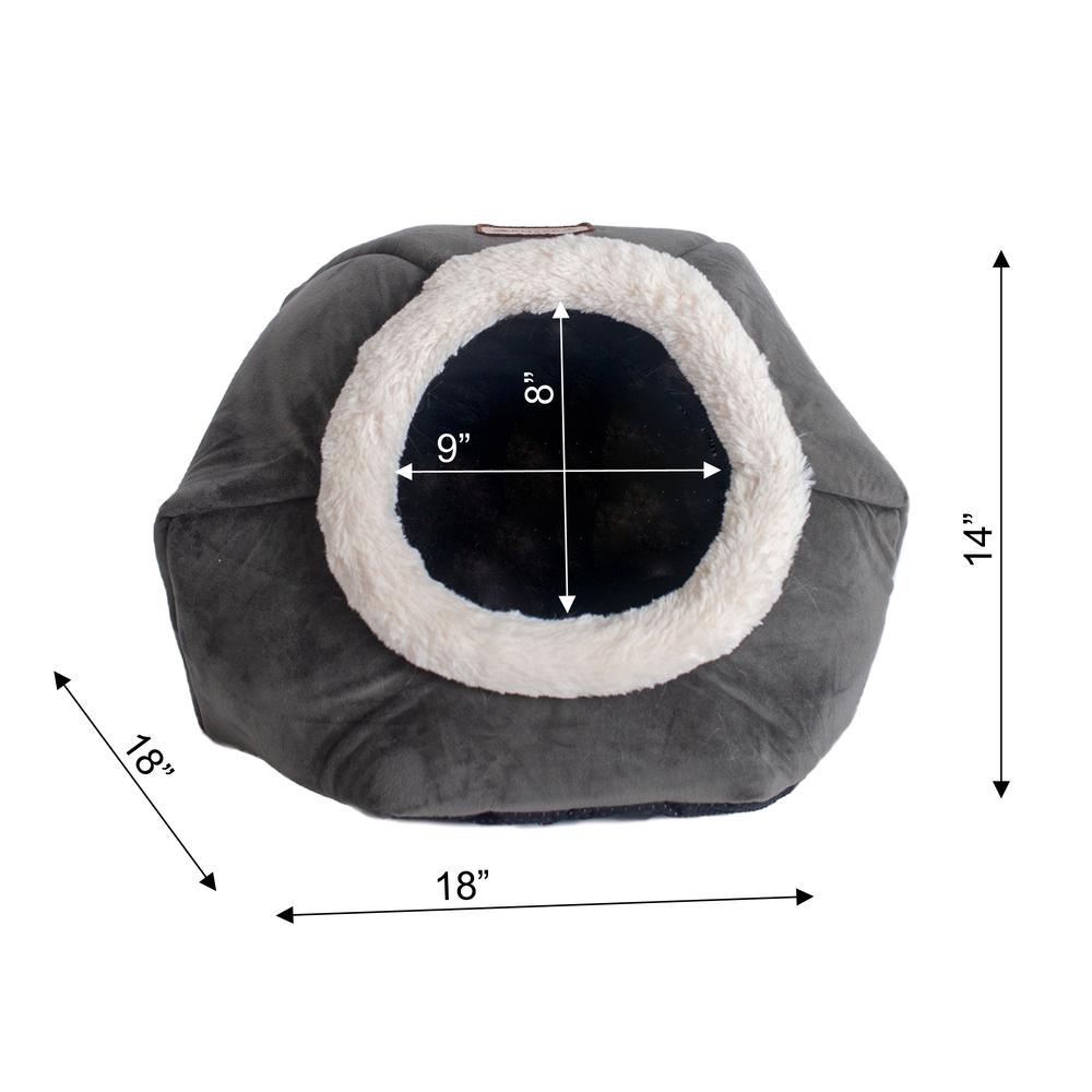 Armarkat Cat Bed Model C80CSH/MB Gray Velvet. Picture 4