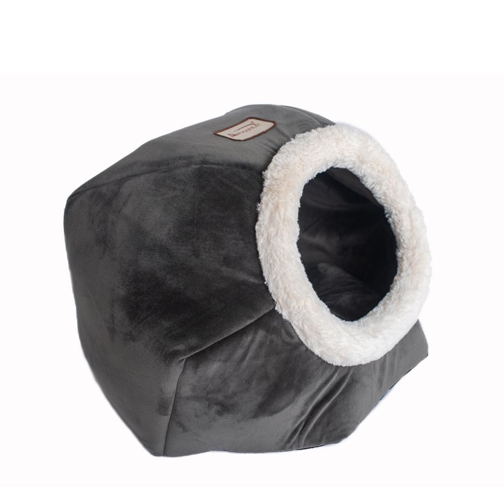 Armarkat Cat Bed Model C80CSH/MB Gray Velvet. Picture 6