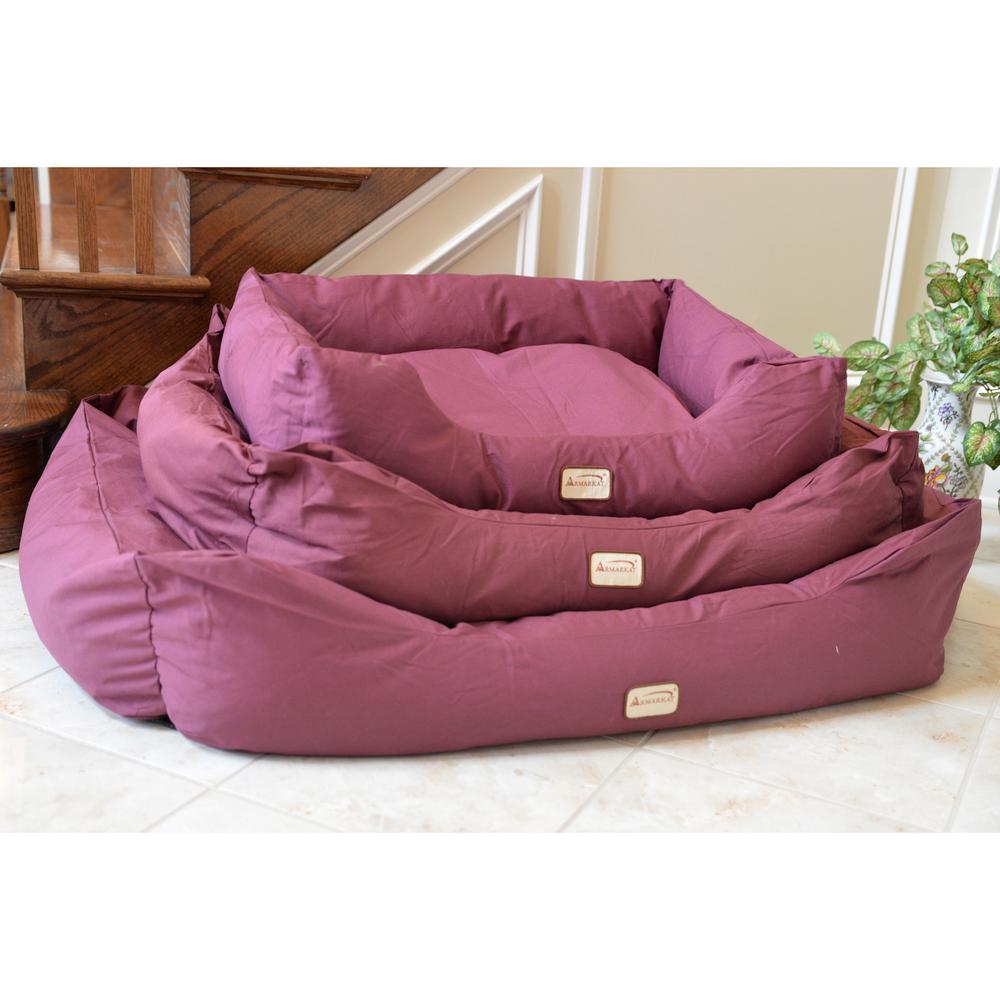 Armarkat Model D01FJH-X Extra Large Burgundy Bolstered Pet Bed. Picture 6