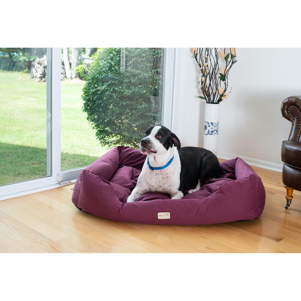 Armarkat Model D01FJH-X Extra Large Burgundy Bolstered Pet Bed. Picture 8