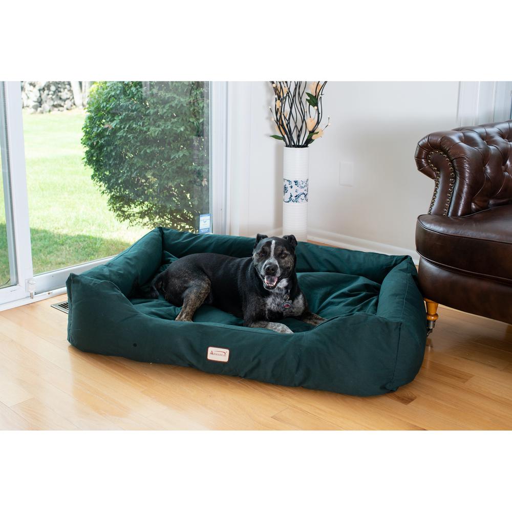 Armarkat Model D01FML-L Large Laurel Green Bolstered Pet Bed. Picture 5