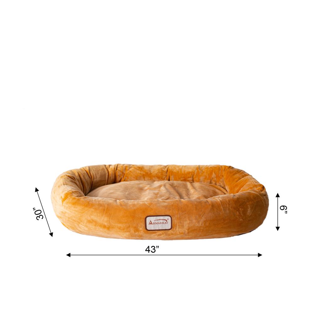 Armarkat Model D02CZS-L Large Earth Brown Bolstered Pet Bed and Mat. Picture 5