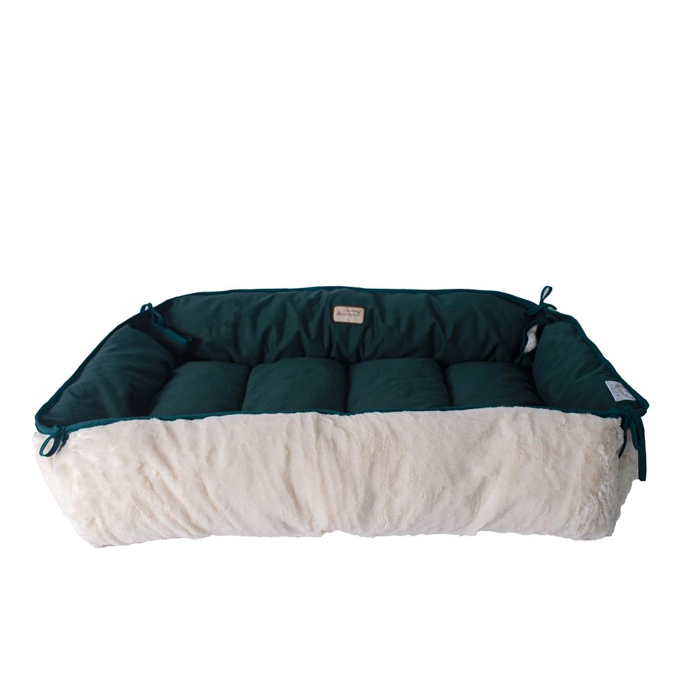 Large Laurel Green & Ivory Pet Bed And Mat. Picture 11