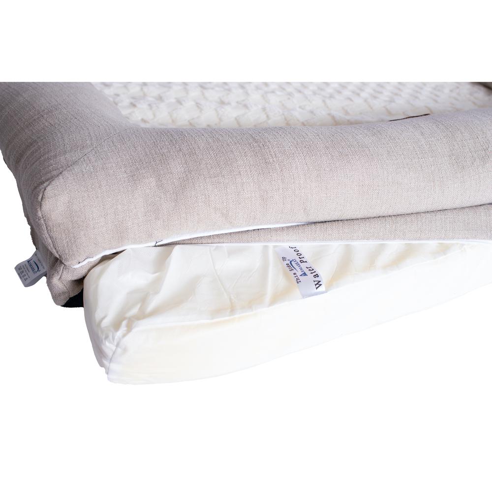 New Armarkat Model D07B Ivory & Beige Medium Bolstered Pet Bed with Memory Foam. Picture 12