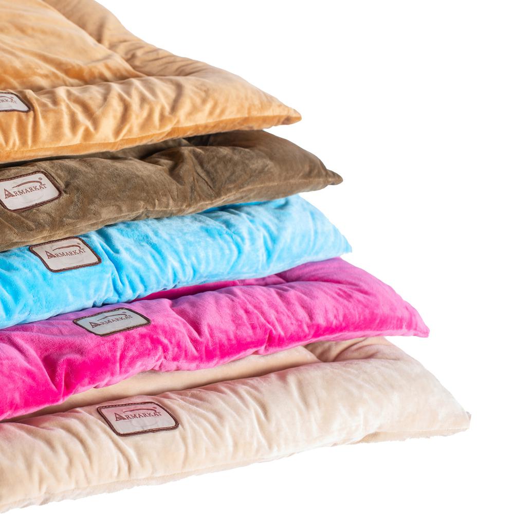 Medium Pet Bed Mat With Poly Fill Cushion In Beige. Picture 3