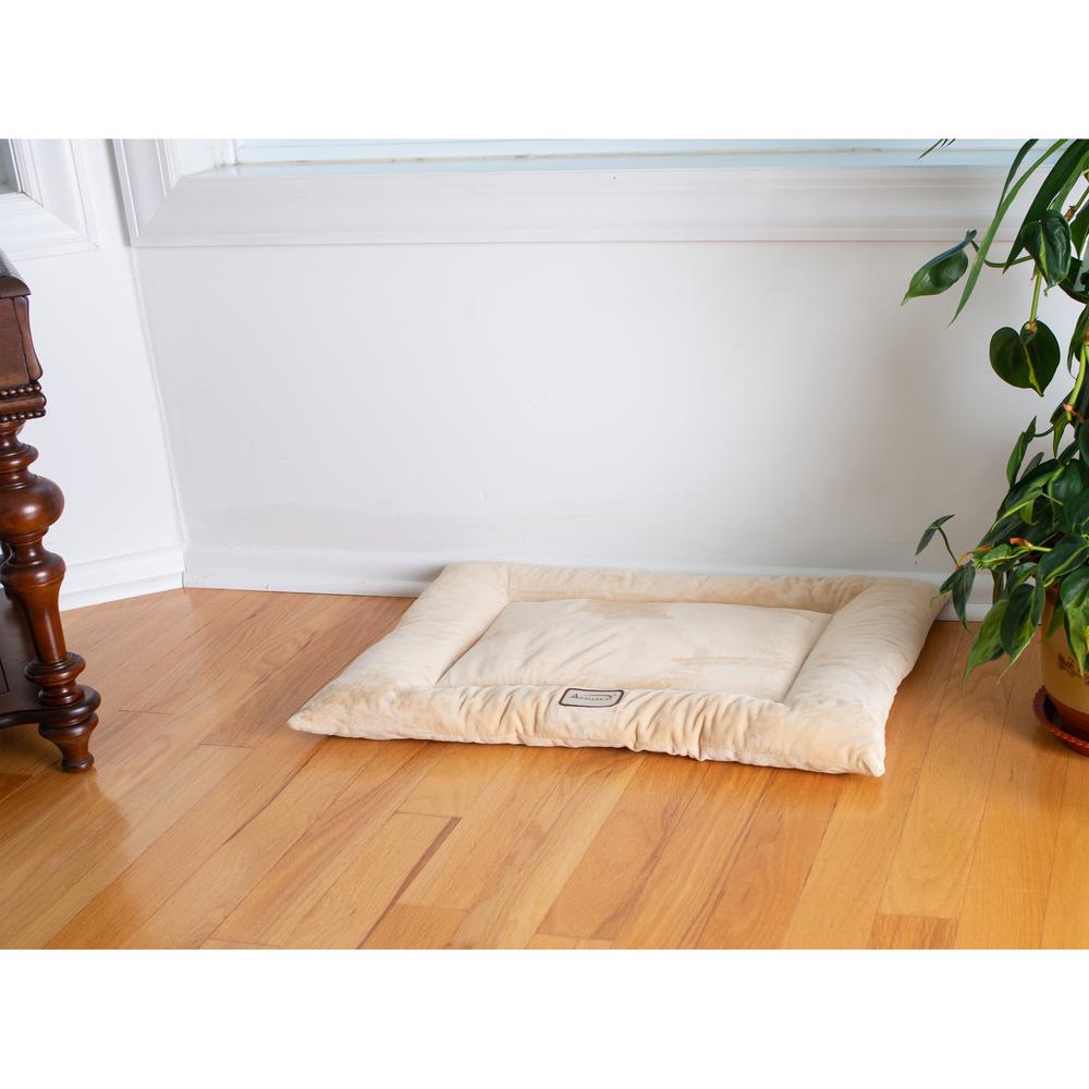 Medium Pet Bed Mat With Poly Fill Cushion In Beige. Picture 7