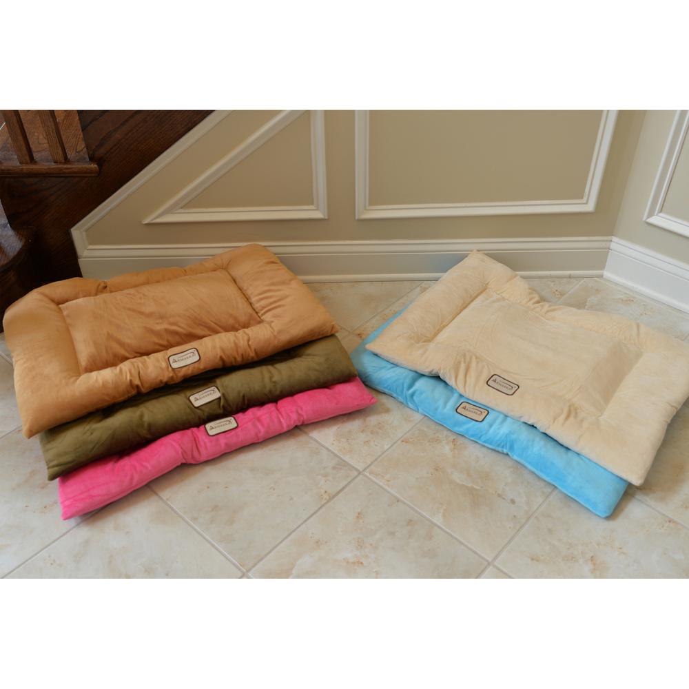 Medium Pet Bed Mat With Poly Fill Cushion In Beige. Picture 8
