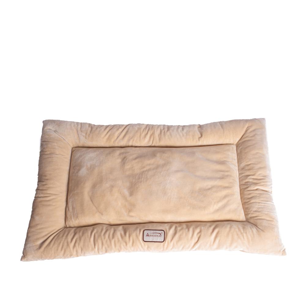 Medium Pet Bed Mat With Poly Fill Cushion In Beige. Picture 9
