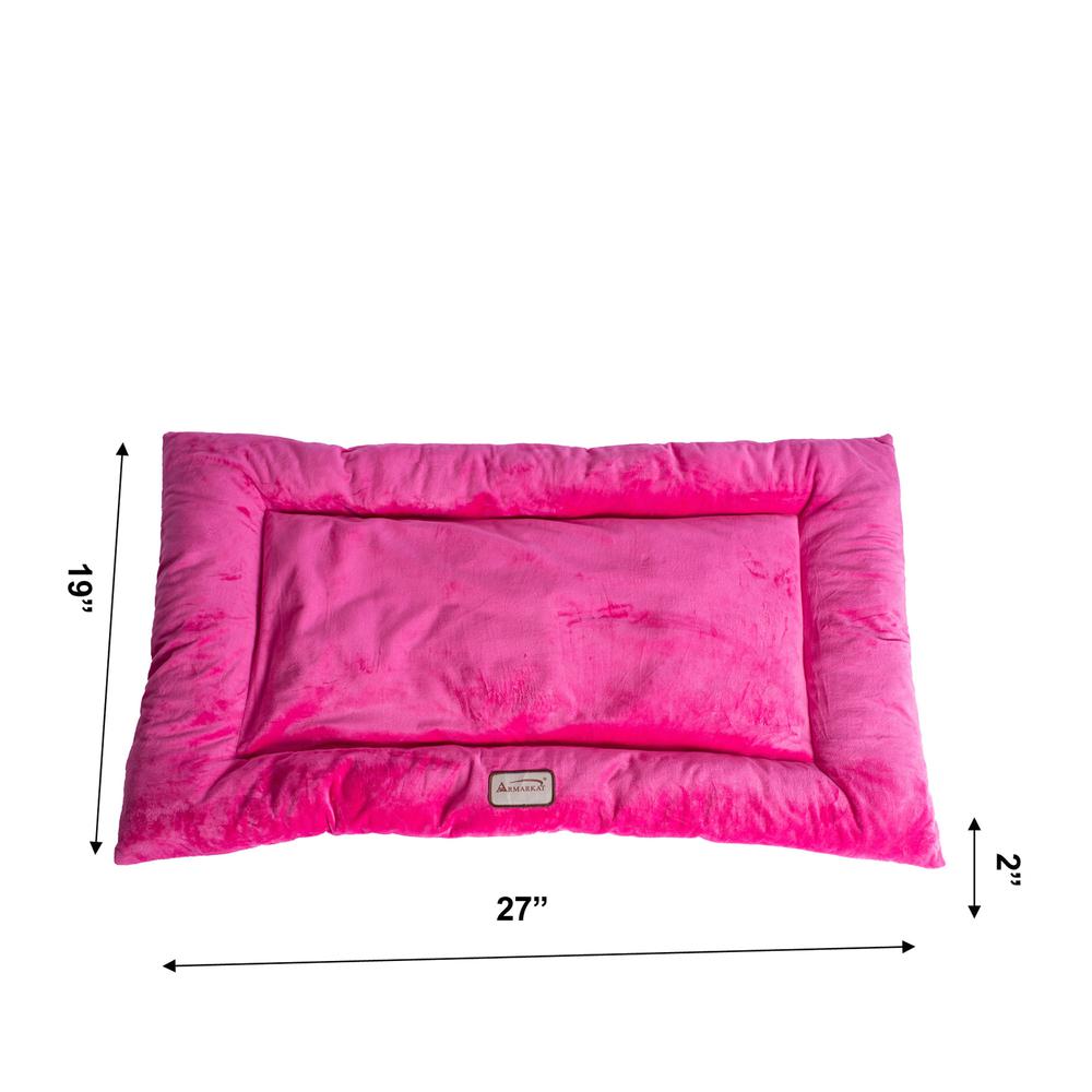 Medium Pet Bed Mat With Poly Fill Cushion In Vibrant Pink. Picture 6