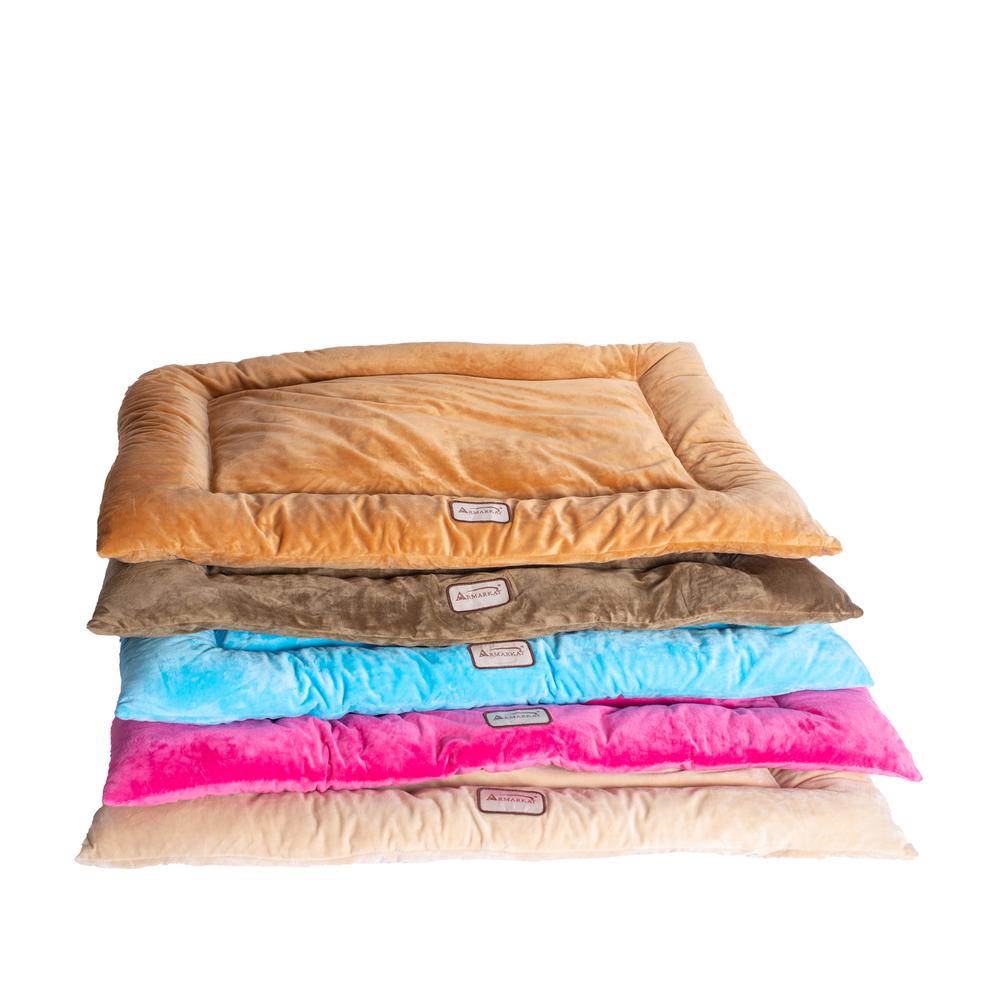 Armarkat Model M01CZS-L Large Pet Bed Mat with Poly Fill Cushion in Earth Brown. Picture 2