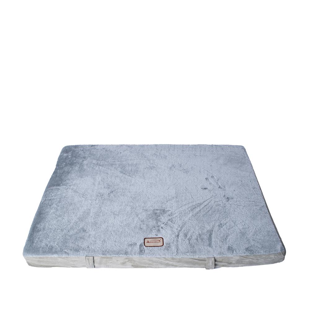 Armarkat Model M06HHL/HS-L Large Memory Foam Orthopedic Pet Bed Mat in Gray & Sage Green. Picture 1