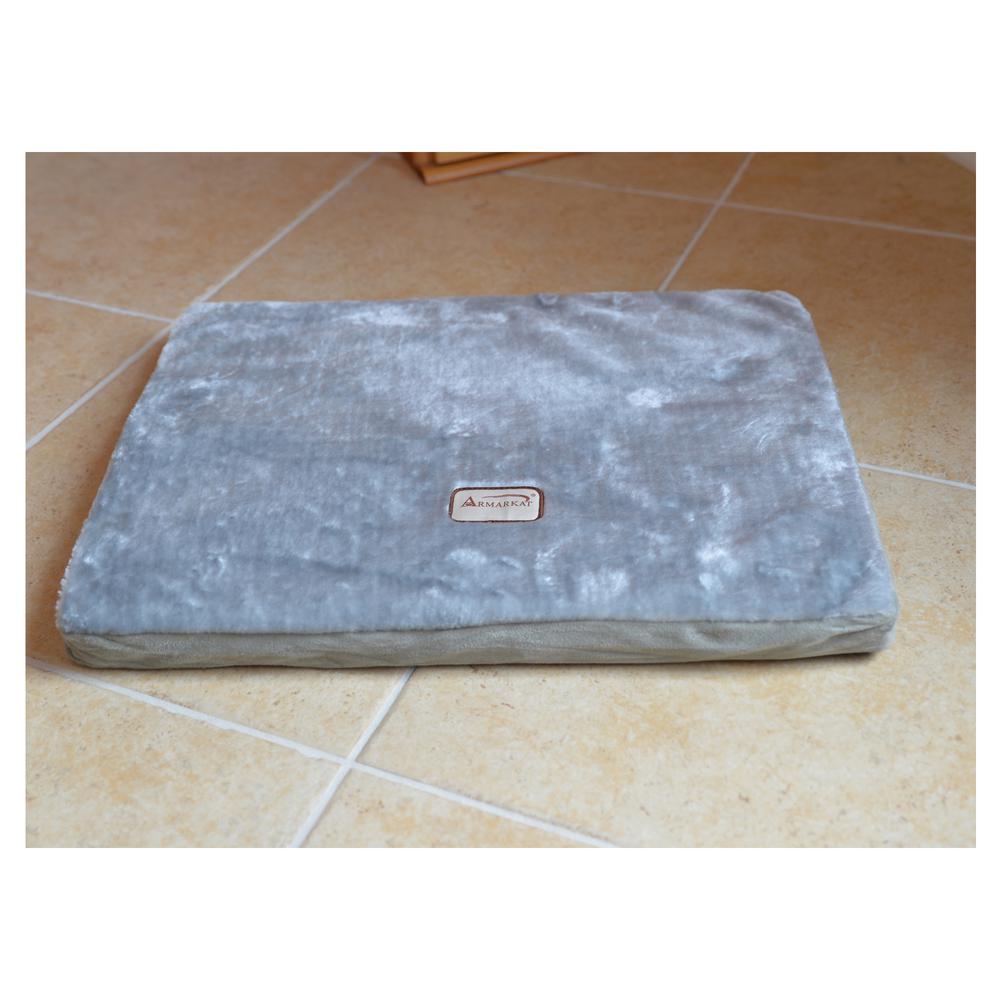 Armarkat Model M06HHL/HS-L Large Memory Foam Orthopedic Pet Bed Mat in Gray & Sage Green. Picture 5